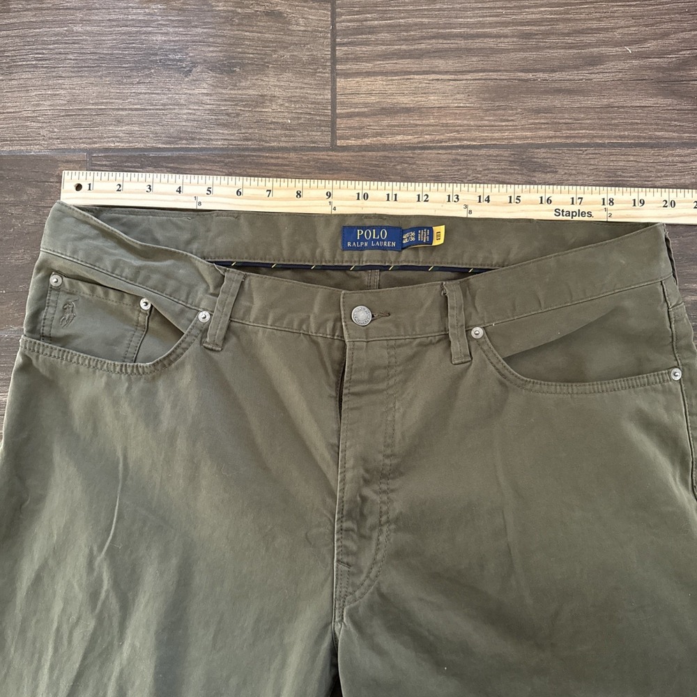 Polo Ralph Lauren Chino Pants Men 40T Tall 35 Inseam Classic Fit Olive Green - Picture 4 of 10